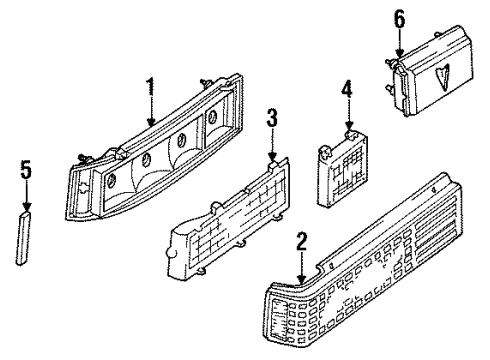 1986 Pontiac Sunbird Tail Lamps Diagram