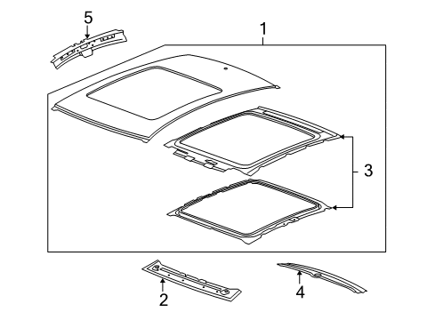 2011 Buick LaCrosse Roof & Components Diagram
