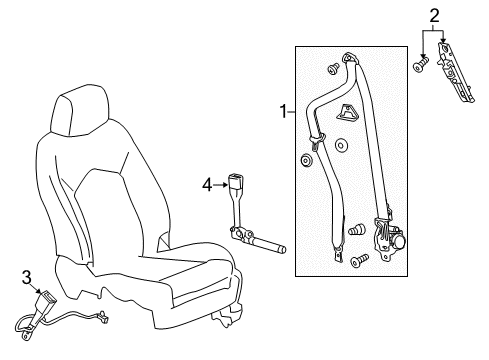 2022 Buick Envision Front Seat Belts Diagram