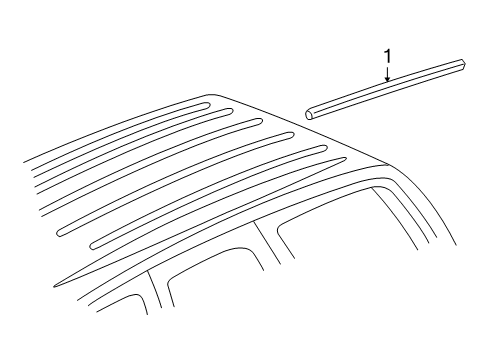 2008 Cadillac Escalade ESV Exterior Trim - Roof Diagram