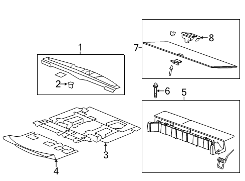 2009 Saturn Outlook Interior Trim - Rear Body Diagram