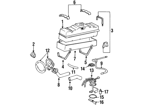 1990 Chevy C3500 Fuel Supply Diagram