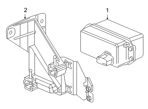 2005 Cadillac XLR Control Module Diagram for 10349974