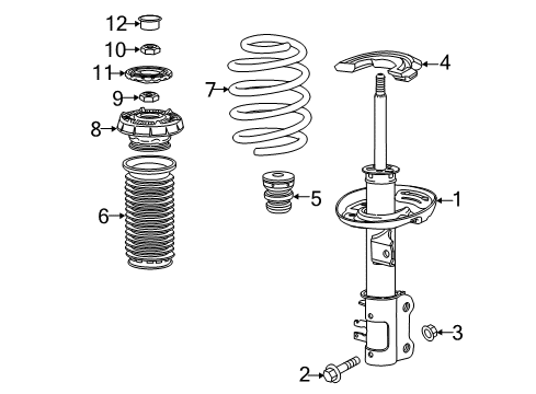 2022 Chevy Trax Struts & Components - Front Diagram