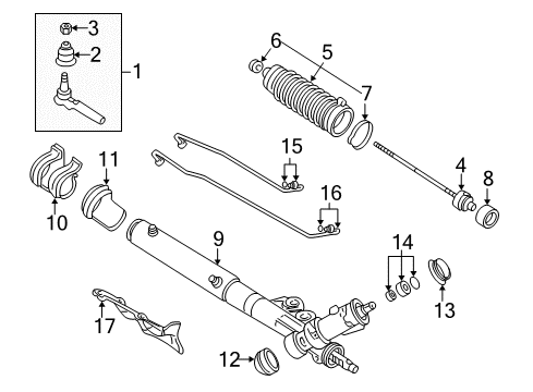 2003 Pontiac Bonneville P/S Pump & Hoses, Steering Gear & Linkage Diagram