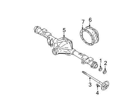 2006 Cadillac Escalade ESV Axle Housing - Rear Diagram