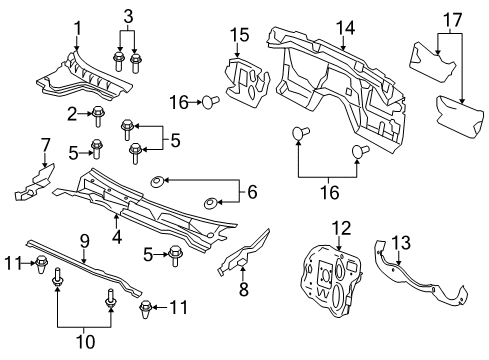 2013 Chevy Caprice Cowl Diagram