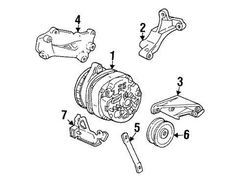 1995 Cadillac DeVille Belts & Pulleys Diagram