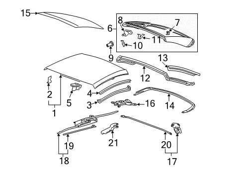 2007 Pontiac G6 Top & Components Diagram