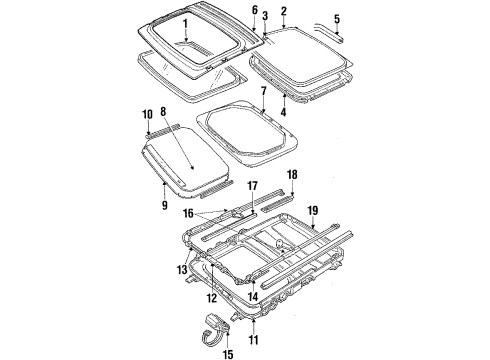 1985 Buick Riviera Cable Assembly Diagram for 20495001
