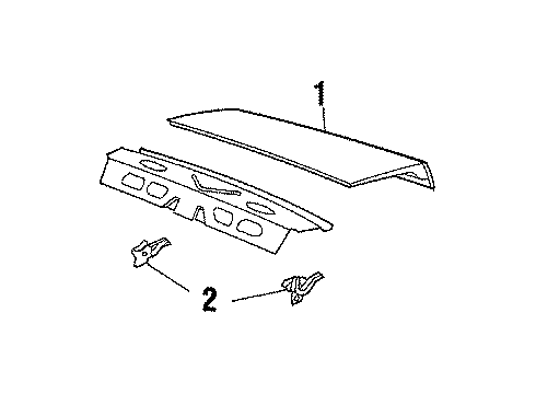 1987 Cadillac Cimarron Emblem Diagram for 20605994