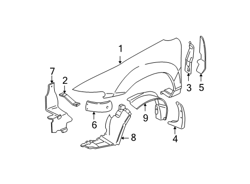 2005 Chevy Classic Fender & Components Diagram