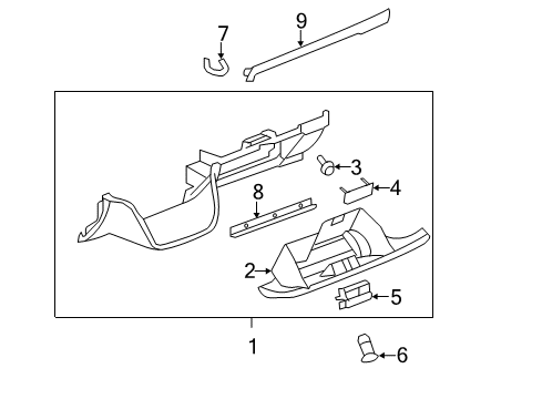 2007 GMC Sierra 1500 Glove Box Diagram
