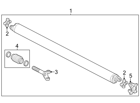 2023 GMC Canyon Drive Shaft - Rear Diagram