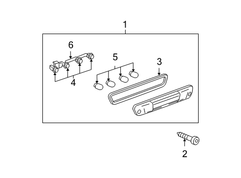 2011 GMC Canyon High Mount Lamps Diagram