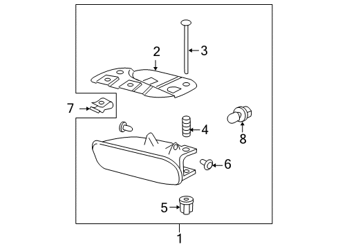 2006 Cadillac Escalade ESV Bulbs Diagram