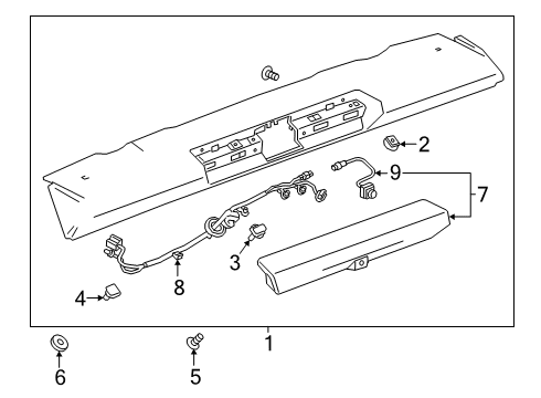 2019 Chevy Silverado 1500 Spoiler Diagram