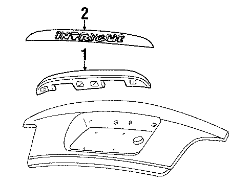 1999 Oldsmobile Intrigue Nameplate, Rear Diagram for 10254480