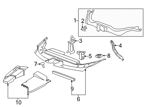 2011 Cadillac CTS Radiator Support Diagram