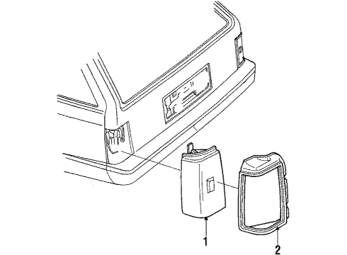 1986 Oldsmobile Cutlass Ciera Tail Lamps Diagram