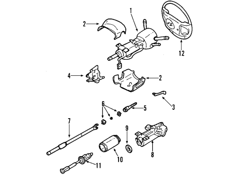 2002 Buick LeSabre Steering Column Diagram for 26087926