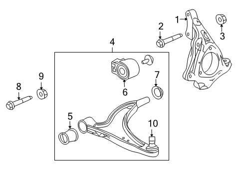 2012 Buick Regal Front Suspension, Control Arm, Stabilizer Bar Diagram 2 - Thumbnail