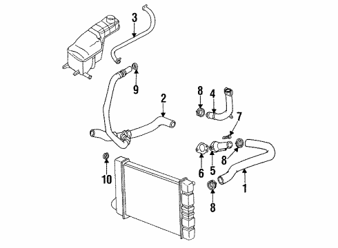1998 Buick Skylark Radiator Hoses Diagram