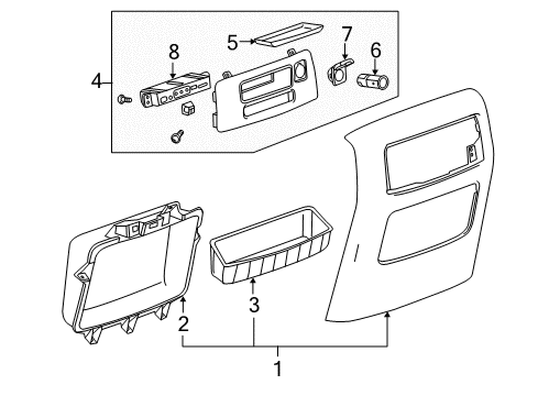 2017 GMC Sierra 2500 HD Center Console Diagram 3 - Thumbnail