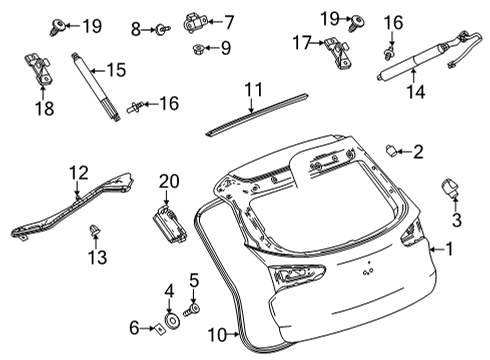 2020 Buick Encore GX Lift Gate Diagram