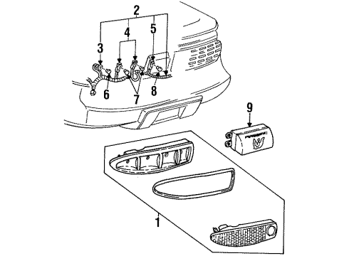 1998 Pontiac Firebird Combination Lamps Diagram