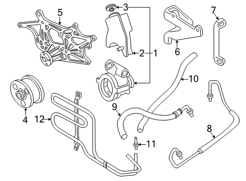 2001 GMC Sonoma Power Steering Pump Diagram for 26043373