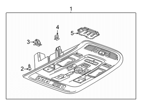 2021 GMC Yukon XL Overhead Console Diagram