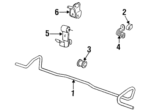 2000 Chevy Lumina Rear Suspension Components, Stabilizer Bar Diagram 4 - Thumbnail
