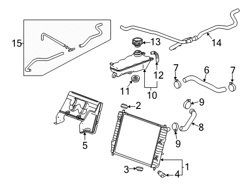 2011 Chevy Corvette Radiator & Components Diagram