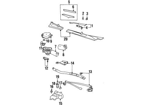 1996 Chevy Lumina Wiper & Washer Components Diagram
