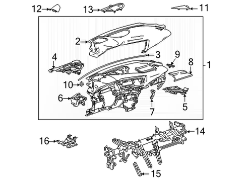 2021 Buick Envision Lower Brace, Driver Side Diagram for 23299760