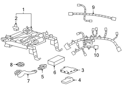 2007 Cadillac XLR Tracks & Components Diagram