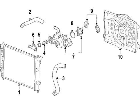 2004 Chevy SSR Cooling Fan Diagram for 15816298