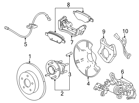 2015 Cadillac ELR Rear Brakes Diagram