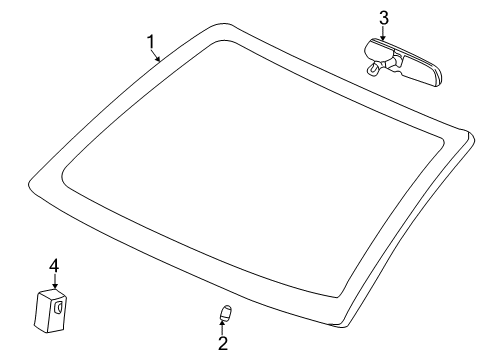 2006 Saturn Ion Windshield Glass, Reveal Moldings Diagram