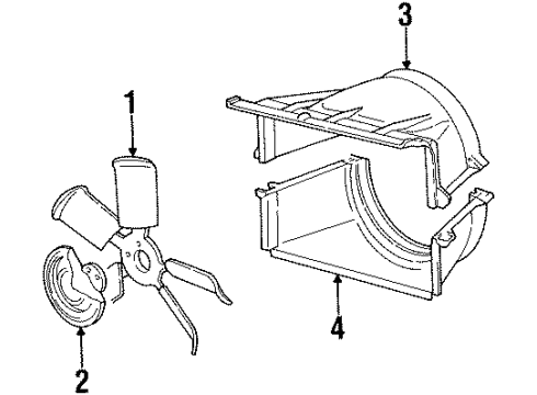 1991 GMC C2500 Cooling System, Radiator, Water Pump, Cooling Fan Diagram 5 - Thumbnail