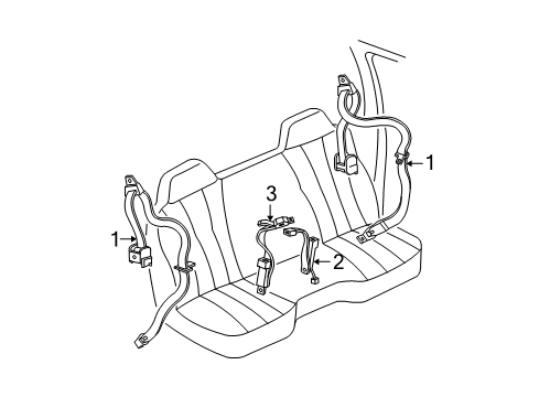 2000 GMC Sonoma Seat Belt Diagram