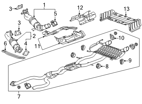 2013 Cadillac ATS Exhaust Components Diagram