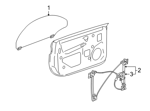 2005 Chevy SSR Glass - Door Diagram