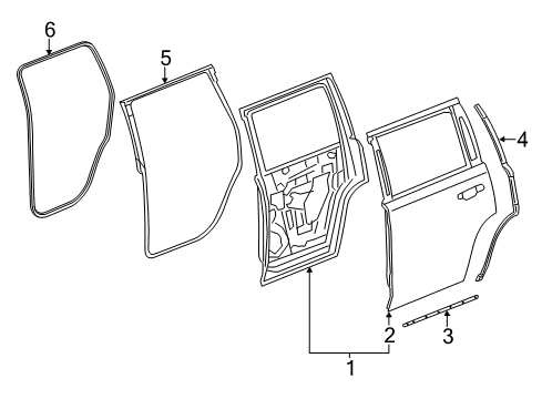 2017 Cadillac Escalade Rear Door Diagram