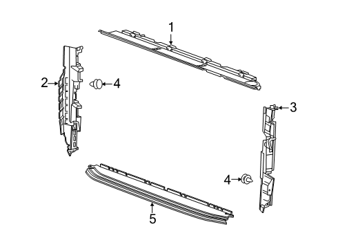 2019 GMC Sierra 1500 Radiator Support - Splash Shields Diagram 2 - Thumbnail