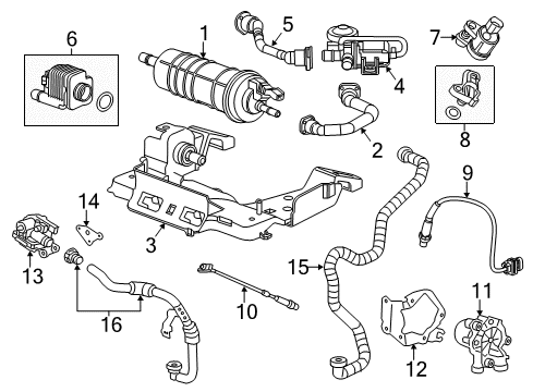 2015 Cadillac ELR Emission Components Diagram