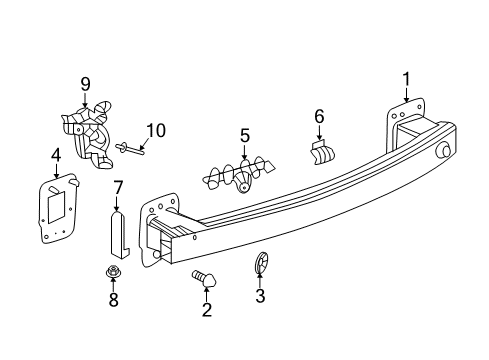 2023 Chevy Equinox Bumper & Components - Rear Diagram 2 - Thumbnail