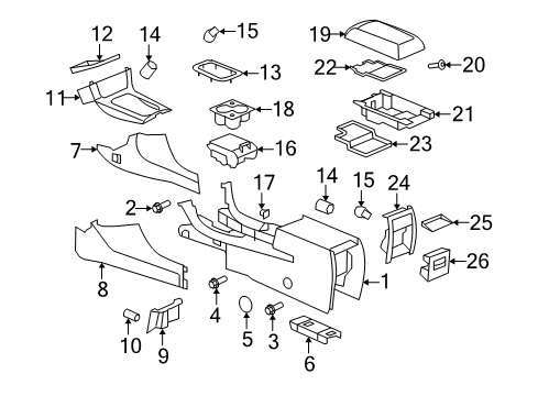 2009 Saturn Aura Console Diagram