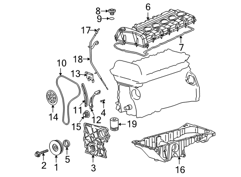 2005 Buick Rainier Engine Parts, Mounts, Cylinder Head & Valves, Camshaft & Timing, Oil Pan, Oil Pump, Crankshaft & Bearings, Pistons, Rings & Bearings, Variable Valve Timing Diagram